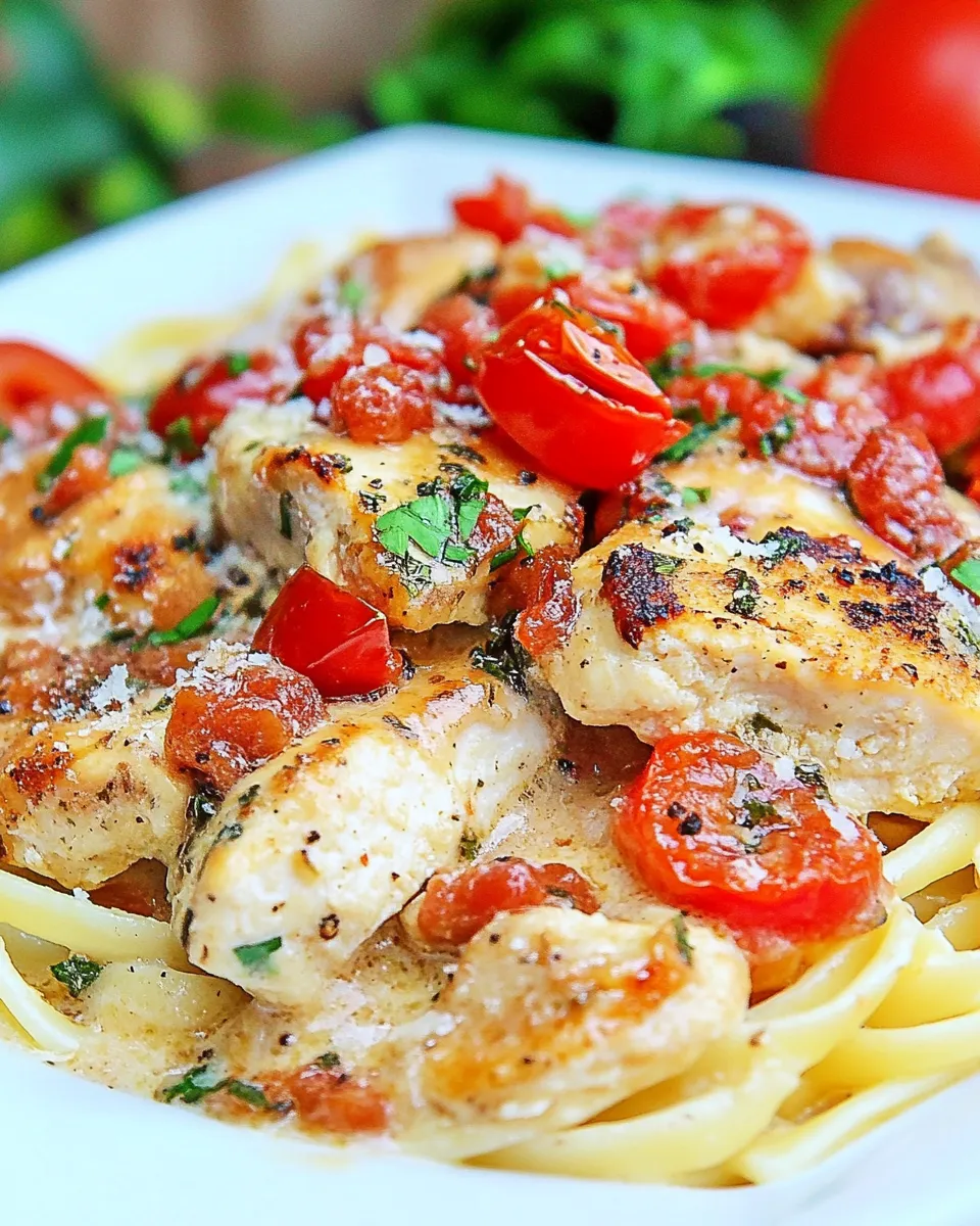 Easy Marry Me Chicken Pasta food shot