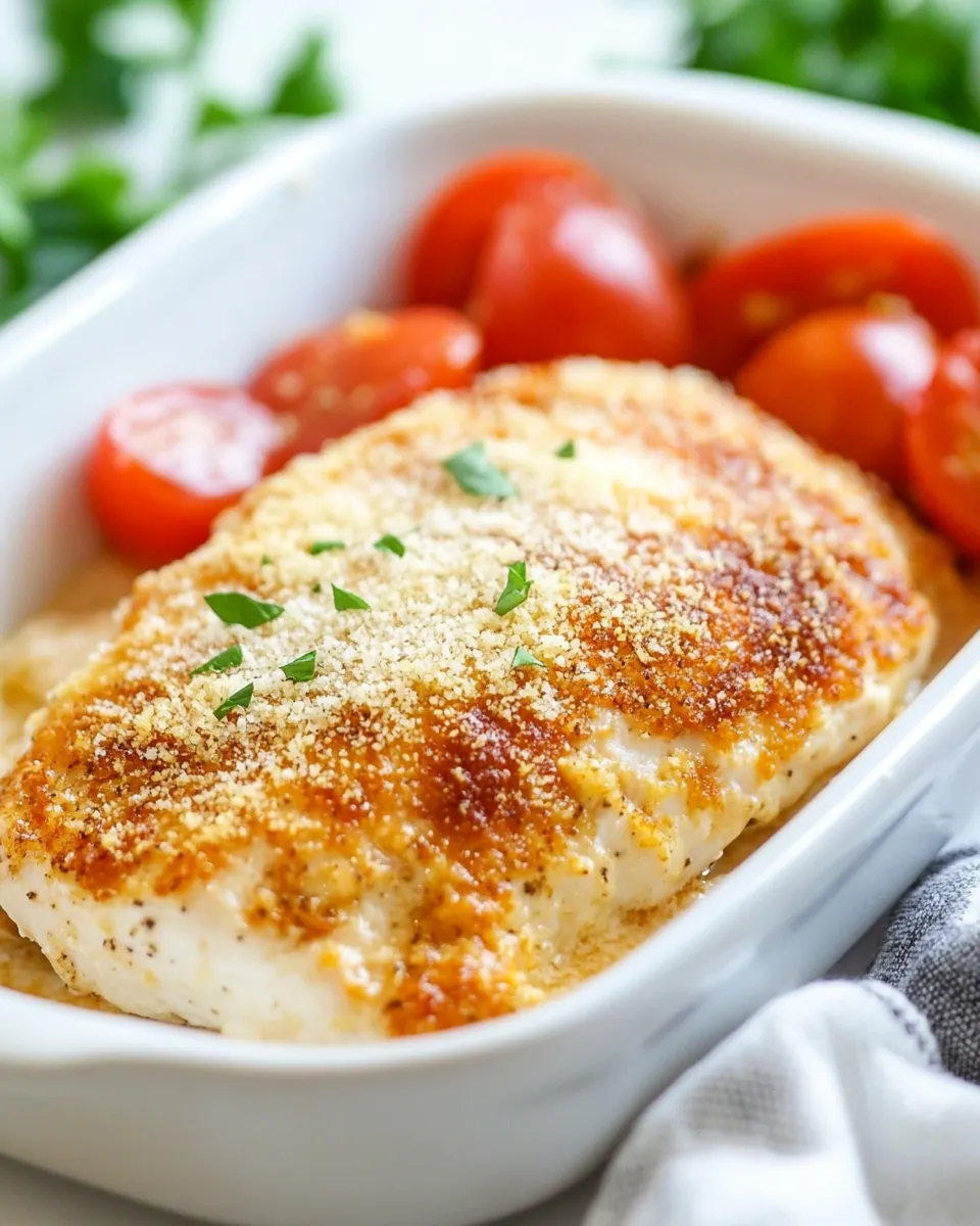 Healthy Mayo Parmesan Chicken Bake recipe photo
