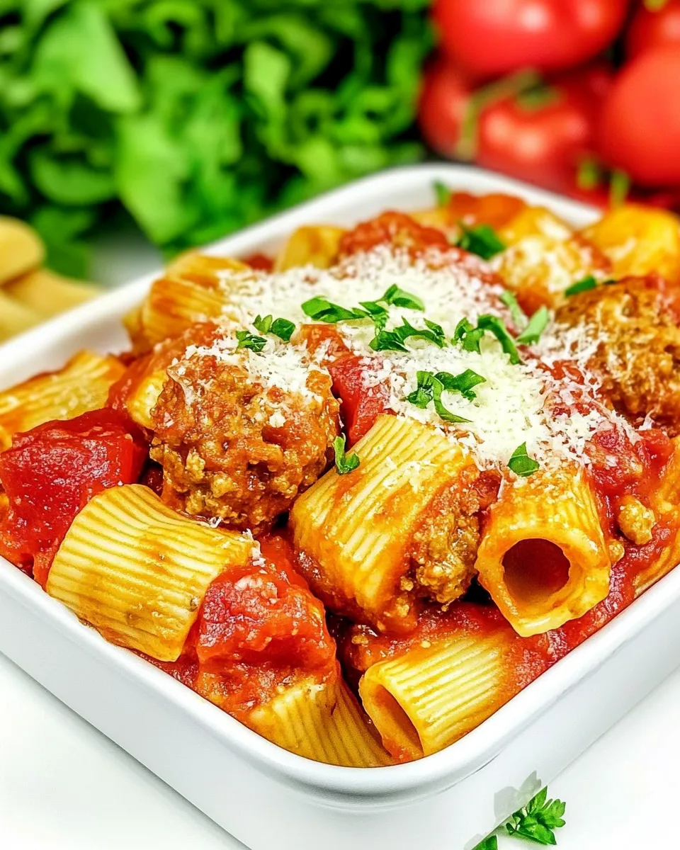 Homemade Meatball Rigatoni photo