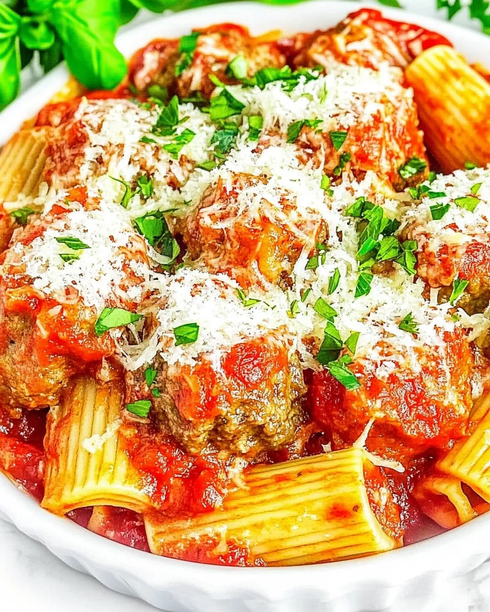 Easy Meatball Rigatoni recipe photo