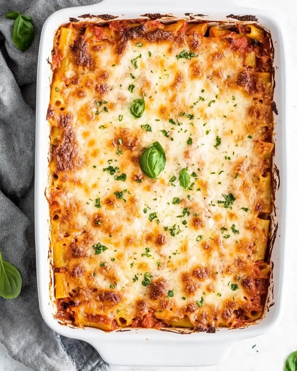Easy Meatless Baked Ziti recipe photo