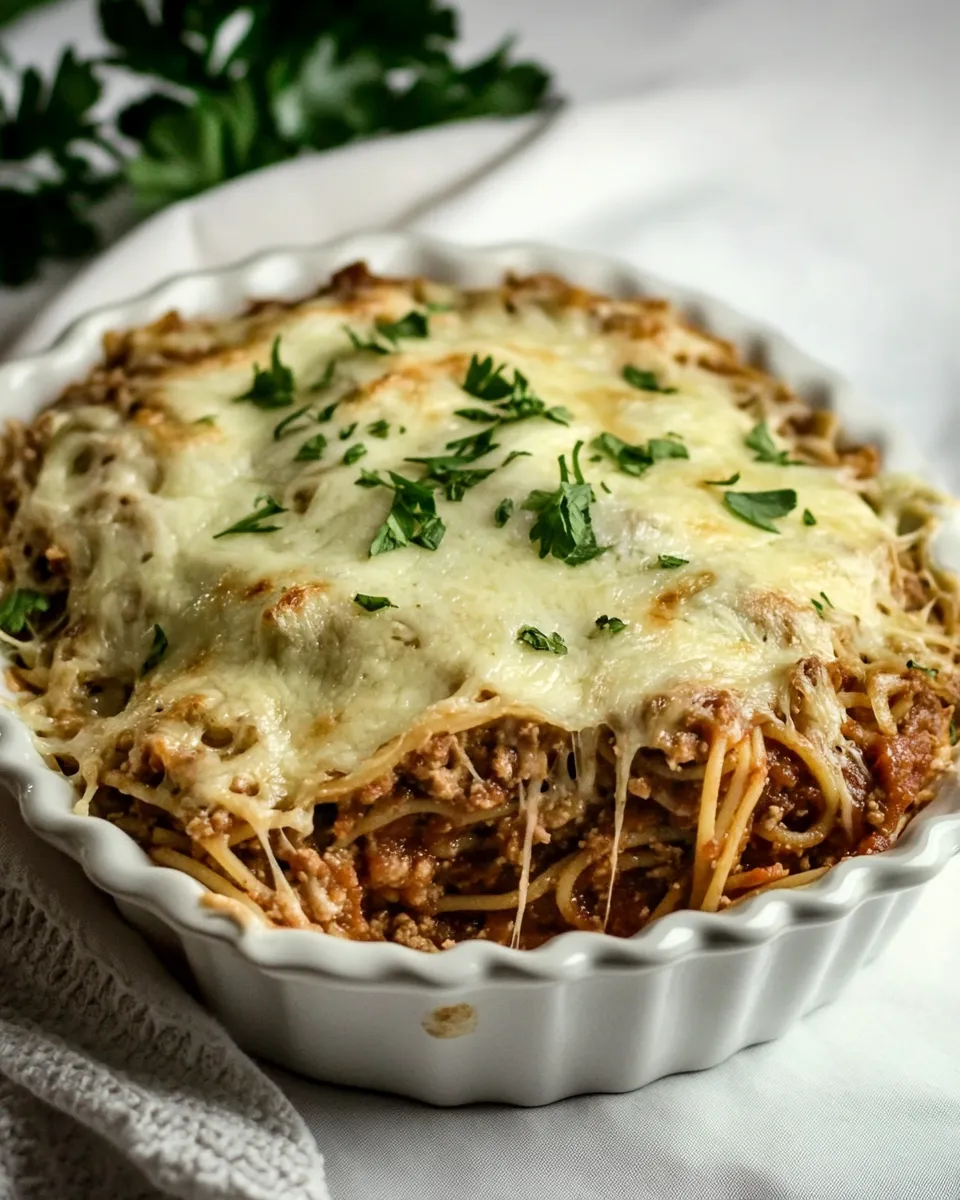 Homemade Meatless Spaghetti Pie photo