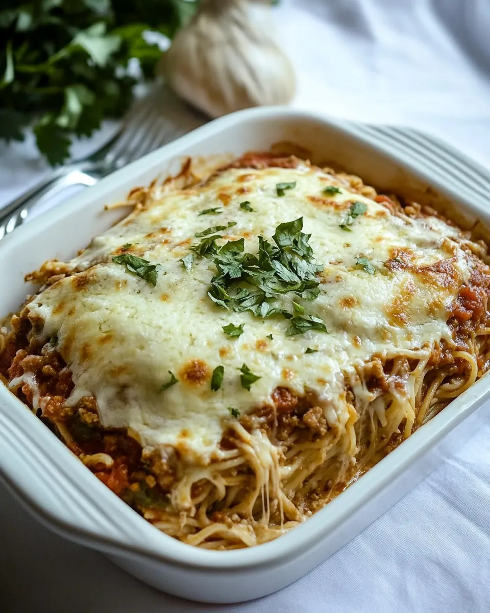 Easy Meatless Spaghetti Pie recipe photo