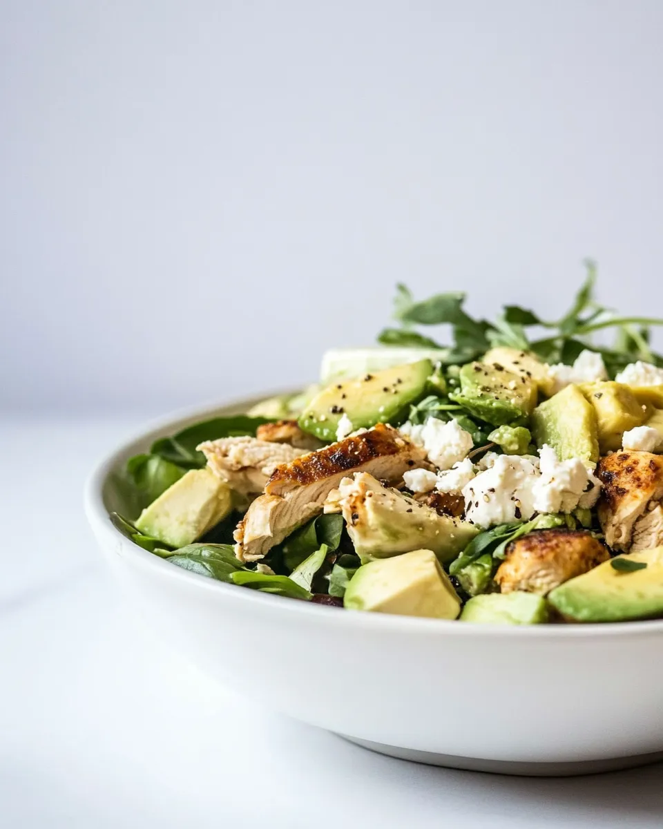 Homemade Mediterranean Avocado Chicken Salad. dish image