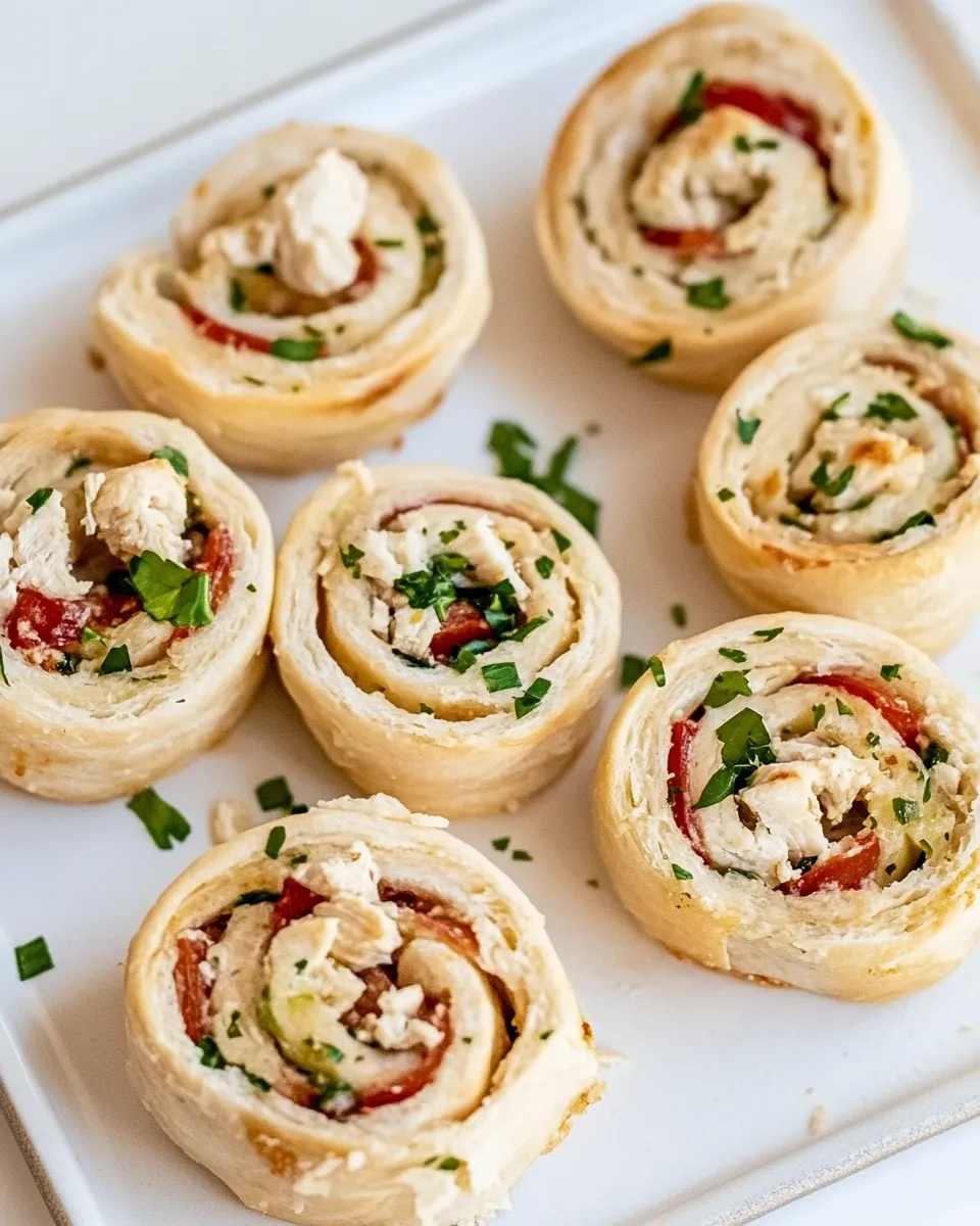 Homemade Mediterranean Chicken Pinwheels photo