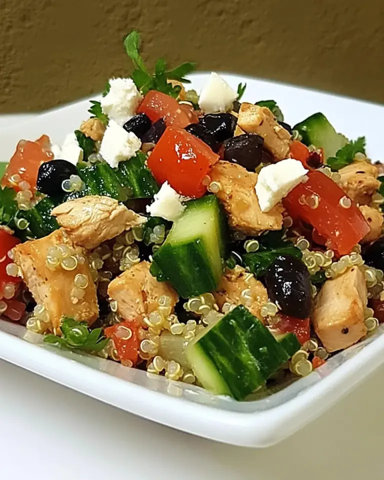 Homemade Mediterranean Chicken Quinoa Salad photo
