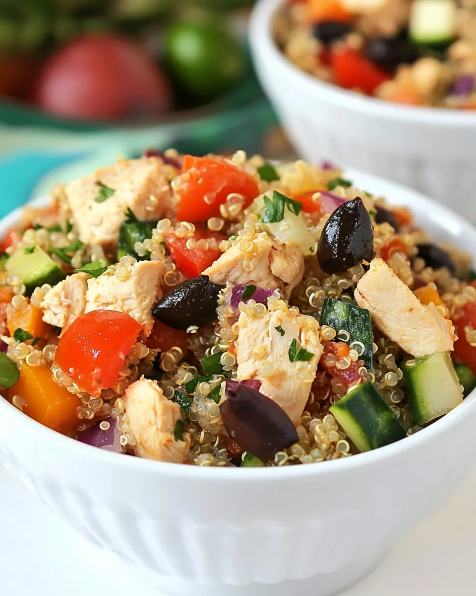 Easy Mediterranean Chicken Quinoa Salad image