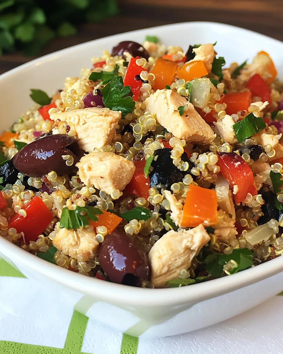 Quick Mediterranean Chicken Quinoa Salad dish photo
