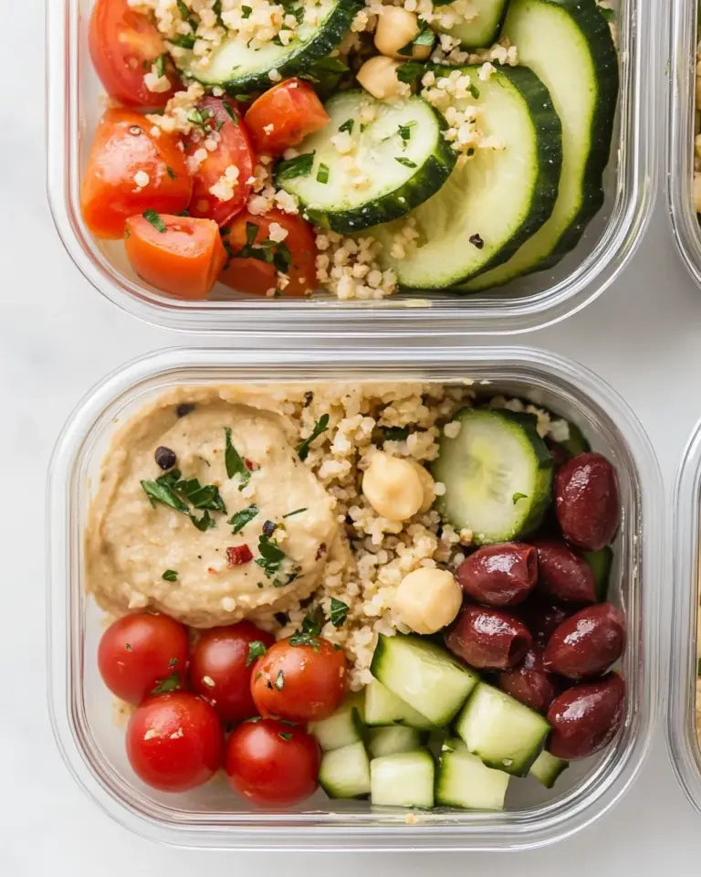 Homemade Mediterranean Vegan Meal Prep Bowls recipe photo