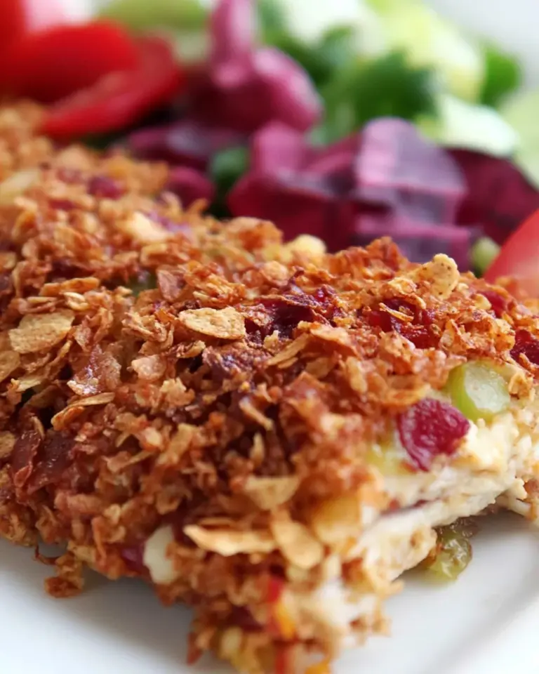 Homemade Mediterranean Vegetable Chip Crusted Chicken photo