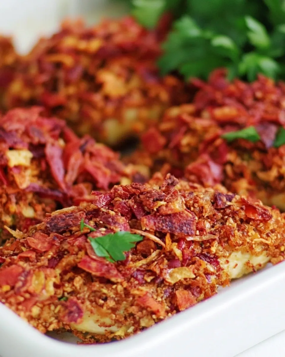 Delicious Mediterranean Vegetable Chip Crusted Chicken image