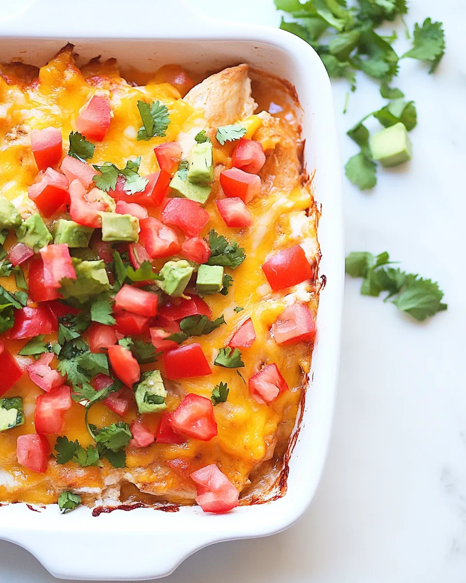 Easy Mexican Cheesy Chicken Bake food shot