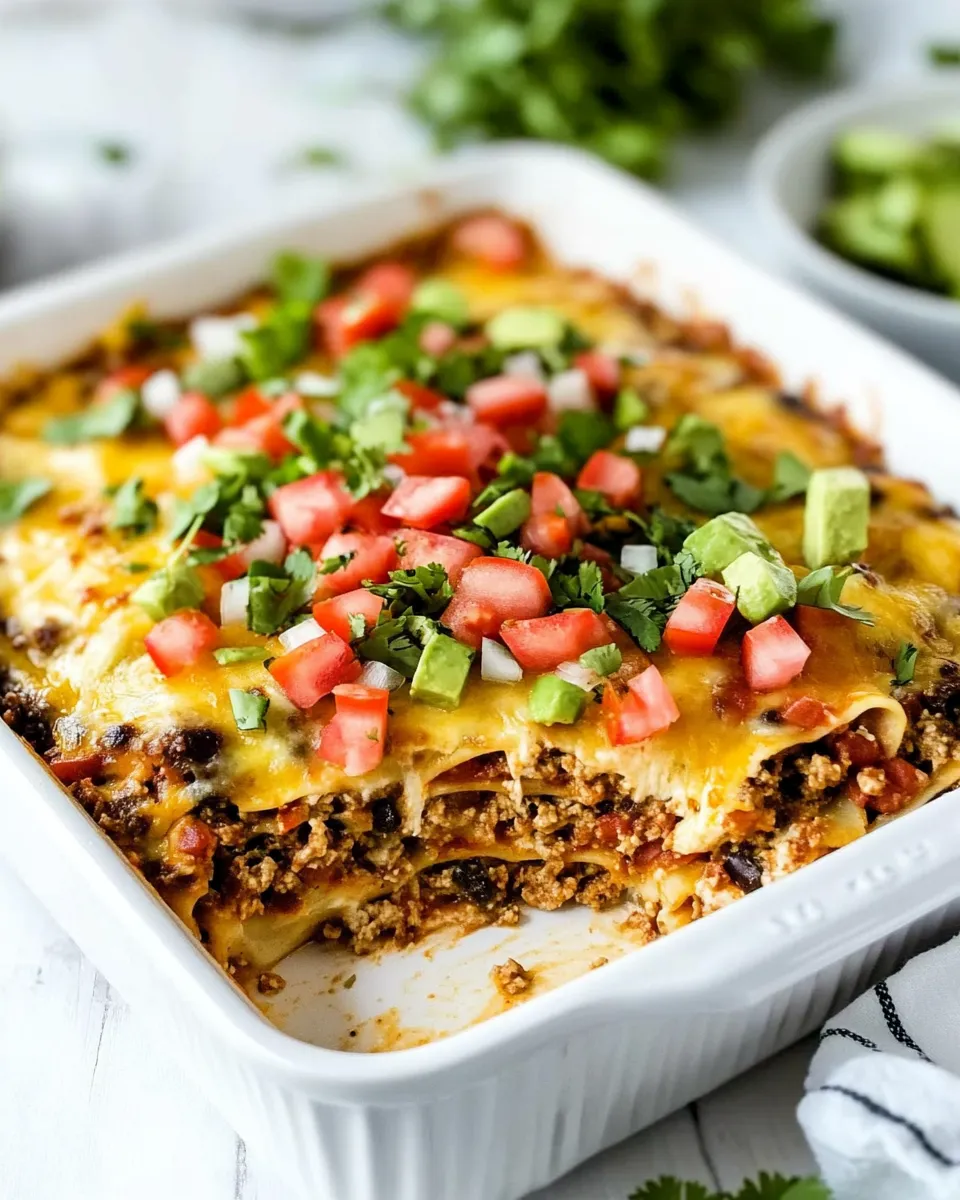Homemade Mexican Lasagna with Tortillas photo