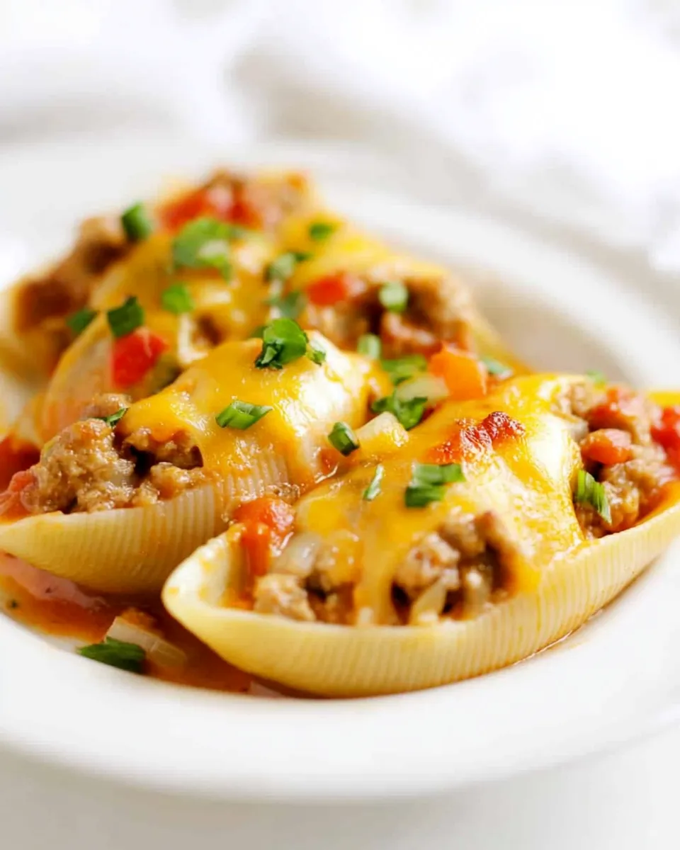 Delicious Mexican Stuffed Shells shot