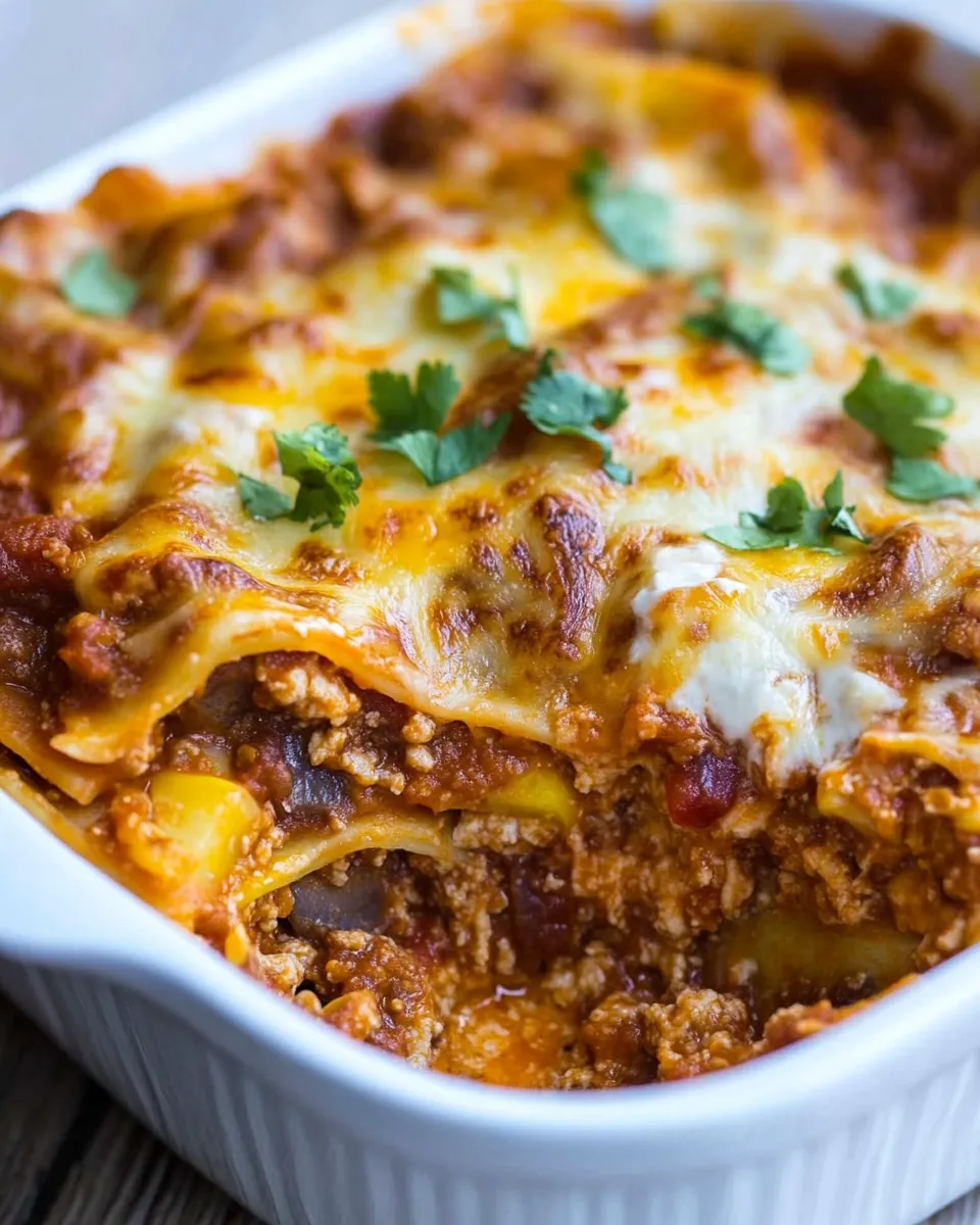 Homemade Mexican Style Lasagna photo