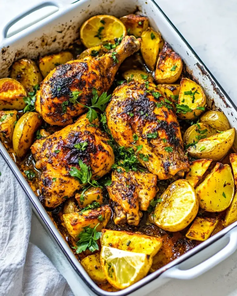 Homemade Middle Eastern Roasted Chicken & Potatoes photo