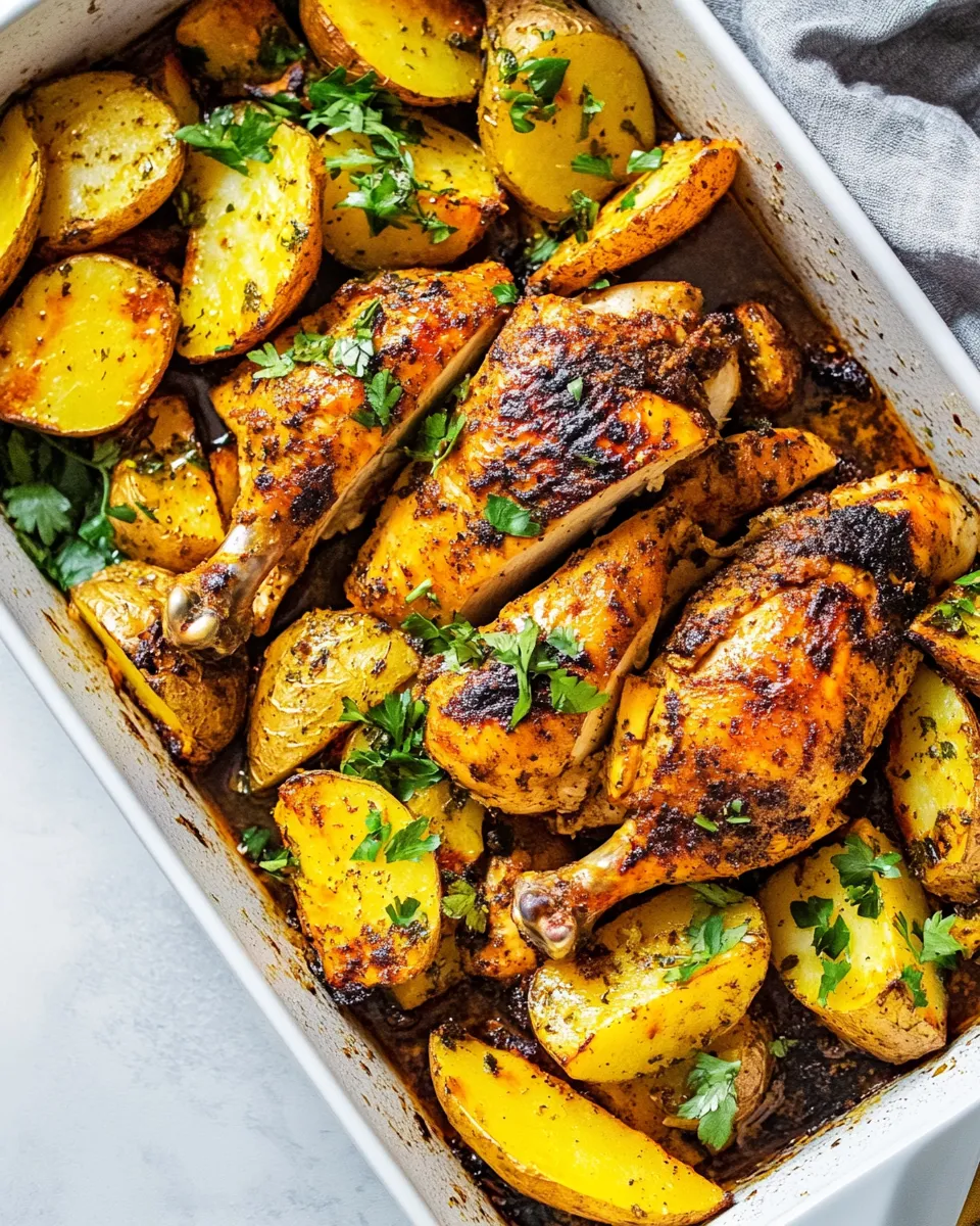 Easy Middle Eastern Roasted Chicken & Potatoes recipe photo