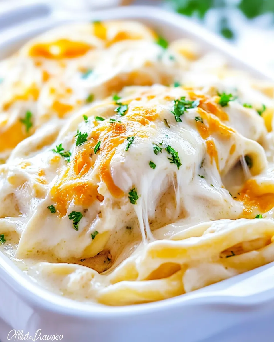 Classic Million Dollar Chicken Alfredo dish photo