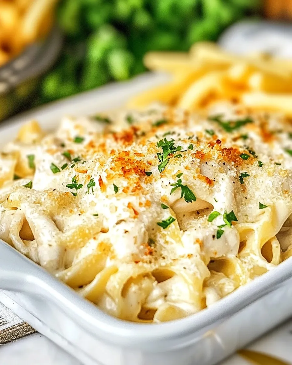 Easy Million Dollar Chicken Alfredo food shot