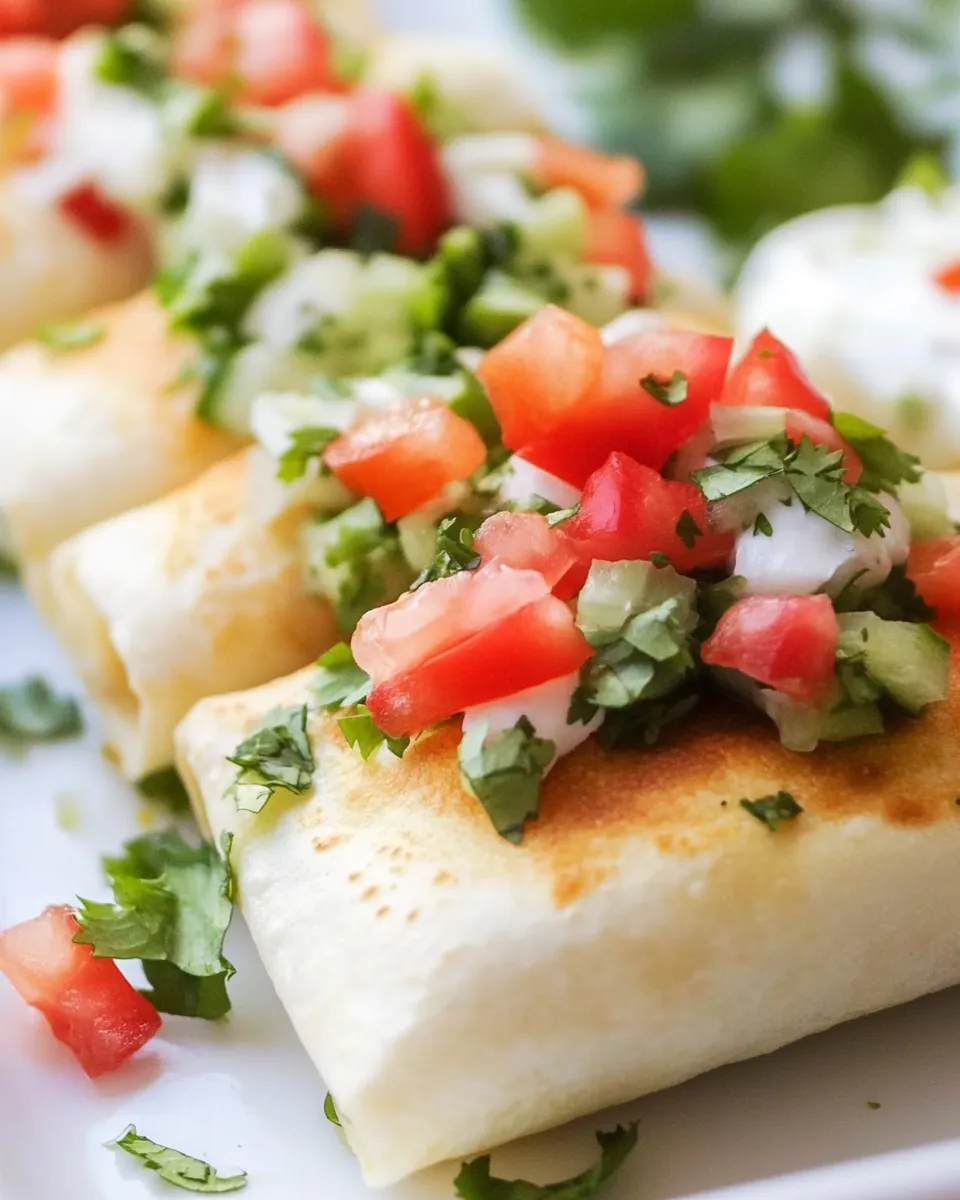 Homemade Mini Chicken Chimichangas photo