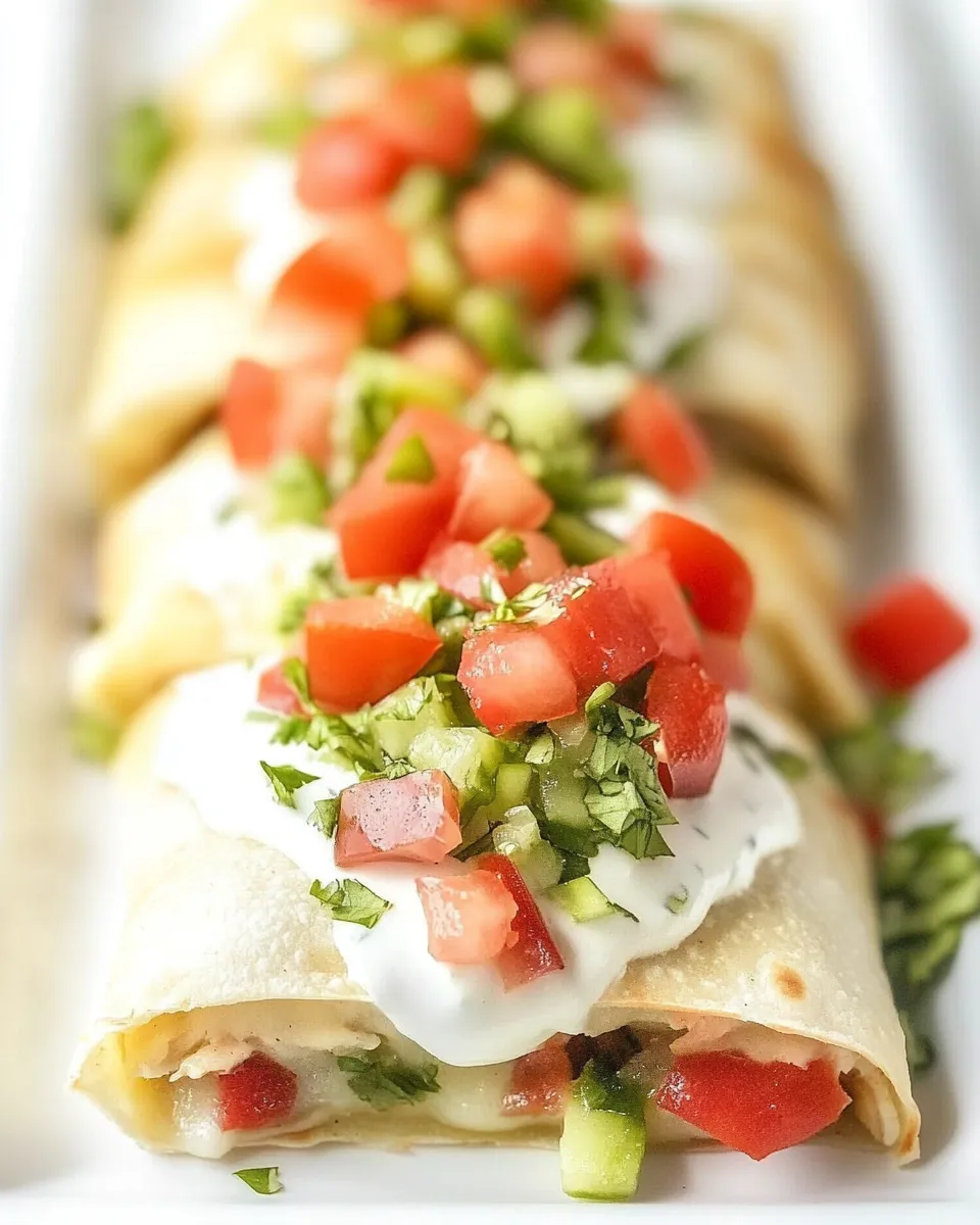 Easy Mini Chicken Chimichangas recipe image