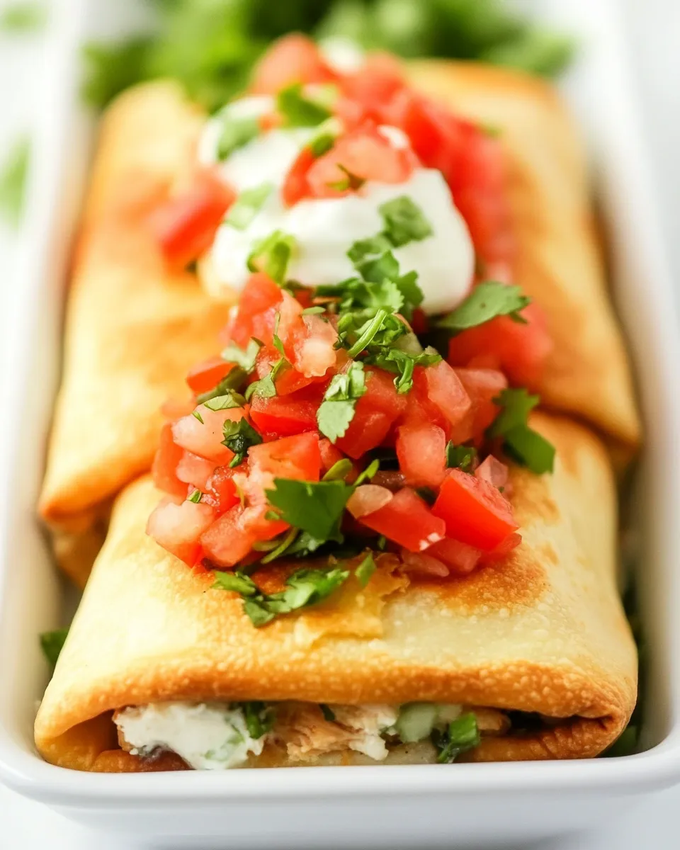 Delicious Mini Chicken Chimichangas dish photo