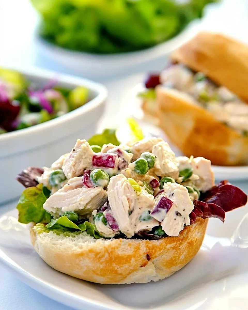 Homemade Mini Chicken Salad Sandwiches shot