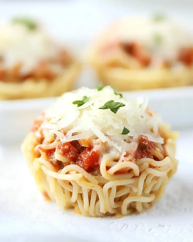 Homemade Mini Spaghetti Pies photo