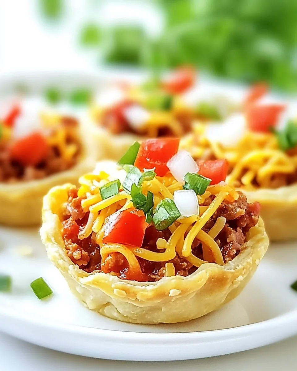 Classic Mini Taco Spaghetti Pies image