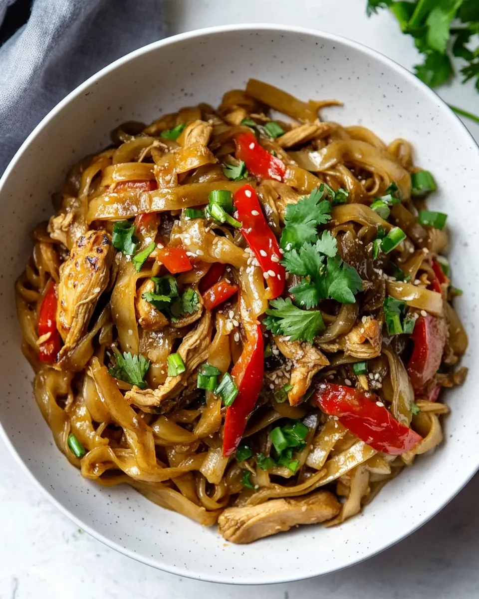Homemade Mongolian Chicken Noodles recipe photo