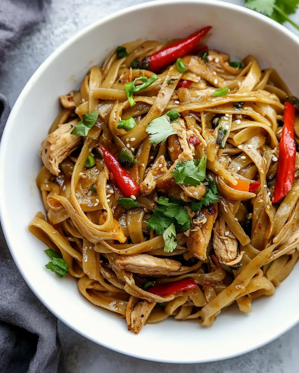 Classic Mongolian Chicken Noodles dish photo