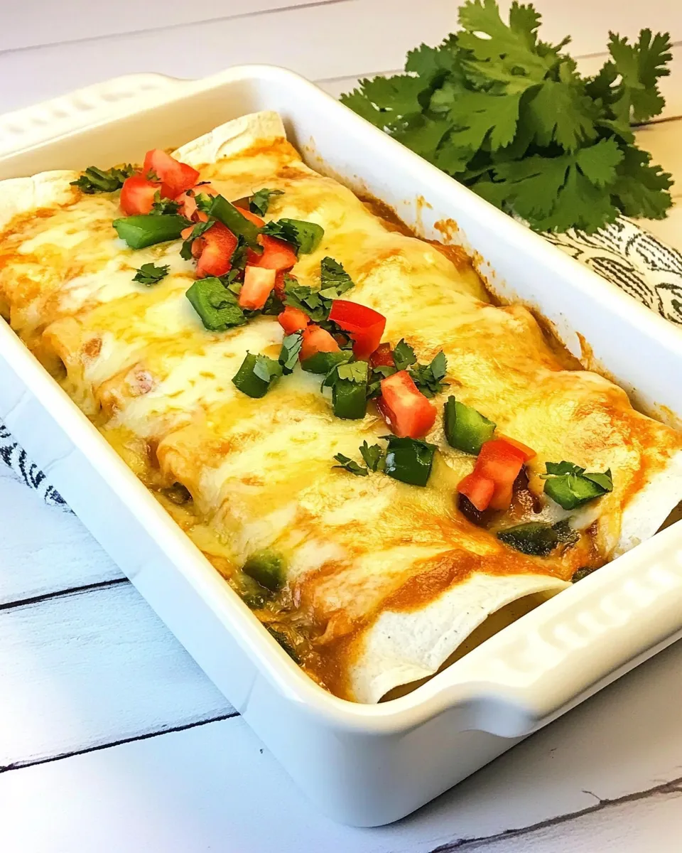 Delicious Monterey Chicken Enchiladas shot