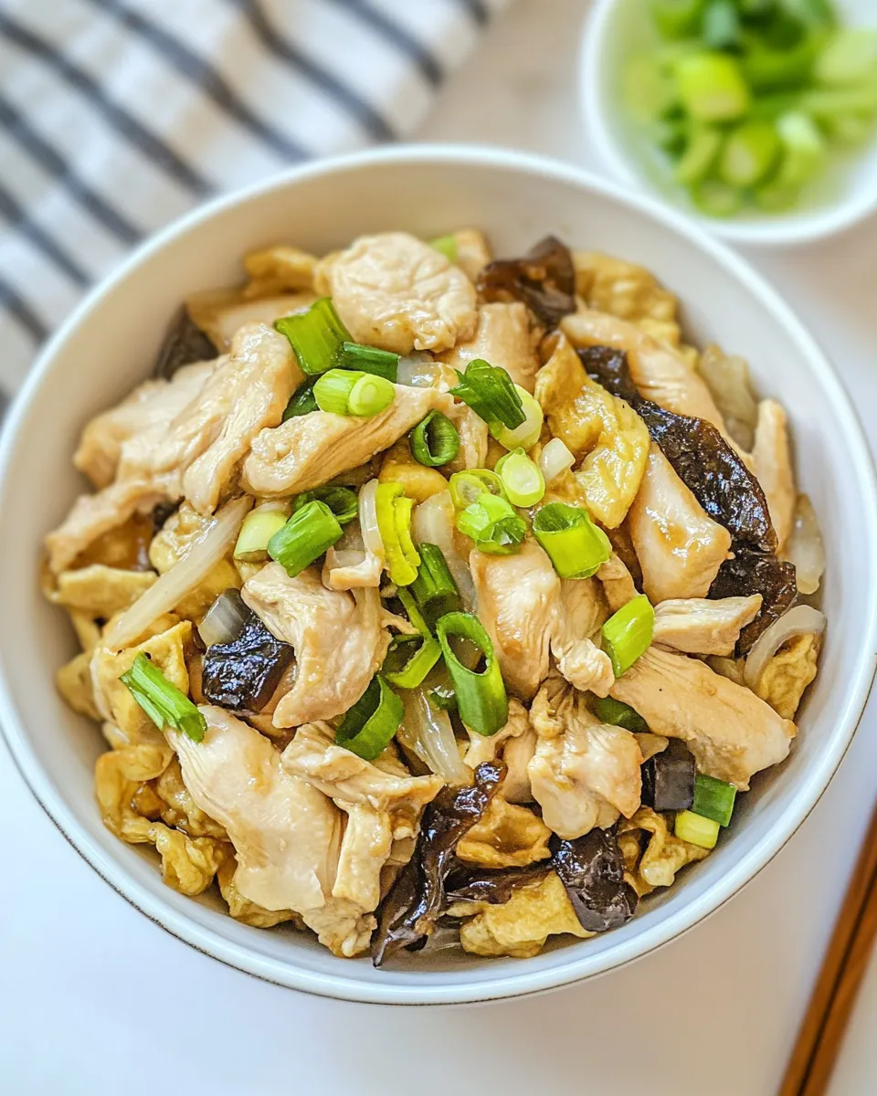 Easy Moo Shu Chicken Bowls food shot