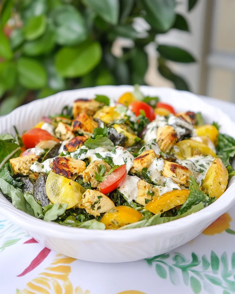 Delicious Moroccan Chicken Salad shot