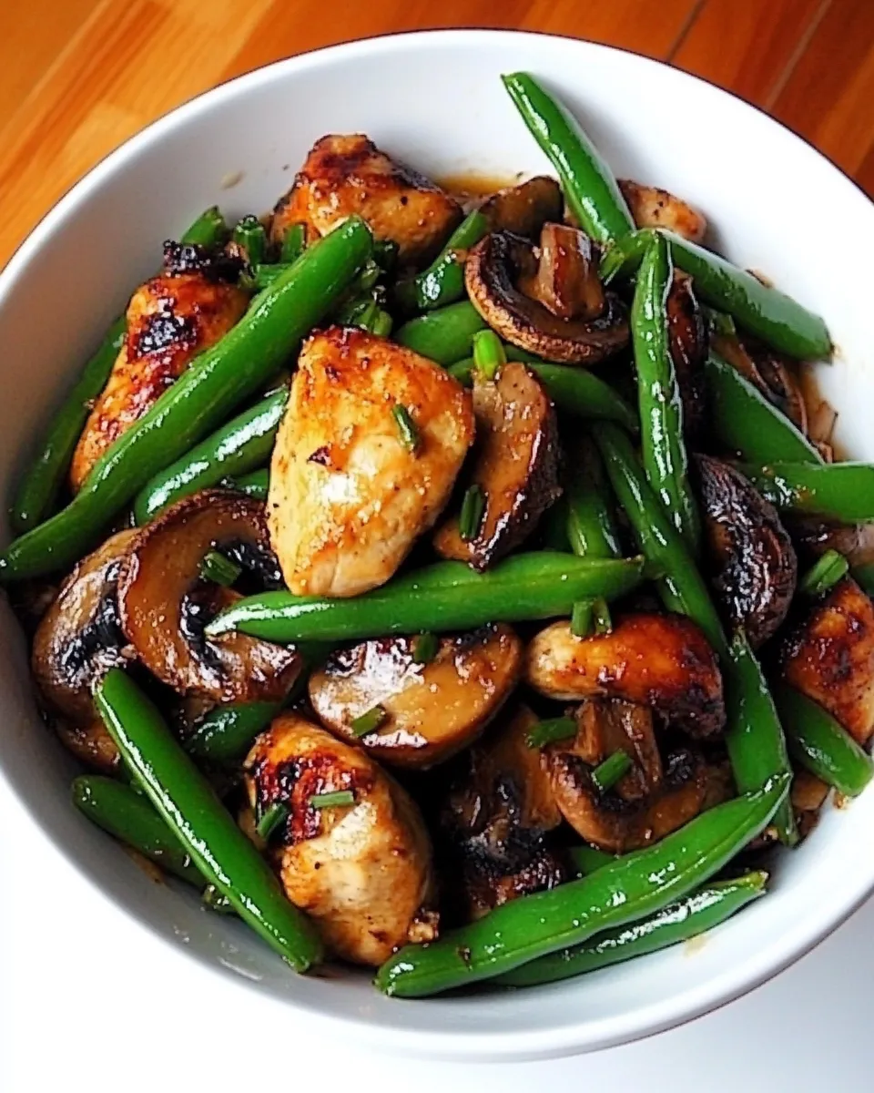 Homemade Mushroom Chicken with Green Beans photo