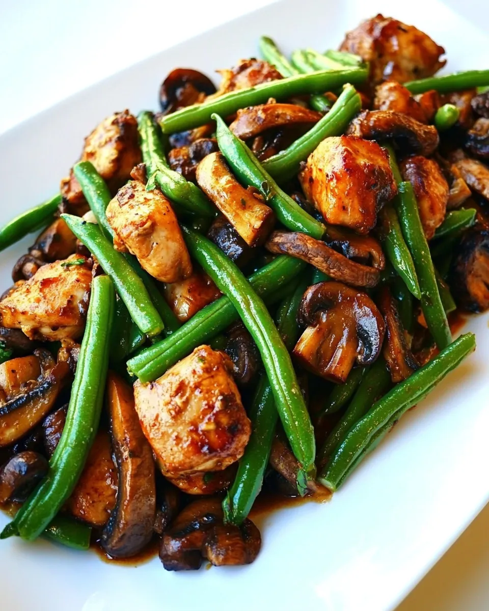 Classic Mushroom Chicken with Green Beans image