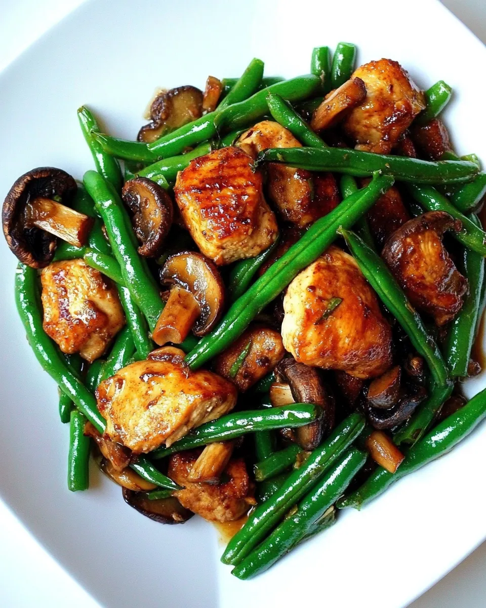 Easy Mushroom Chicken with Green Beans recipe photo
