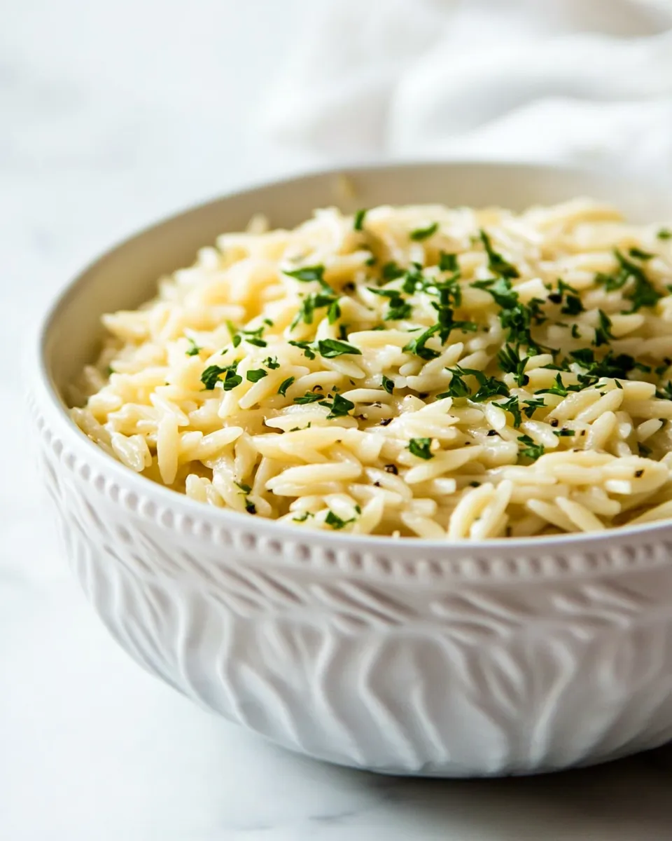 Classic My Favorite Easy Parmesan Orzo Side Dish image