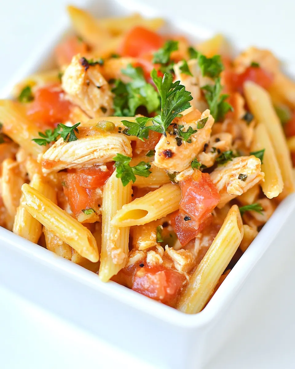 Savory No-Boil Chicken Penne dish photo