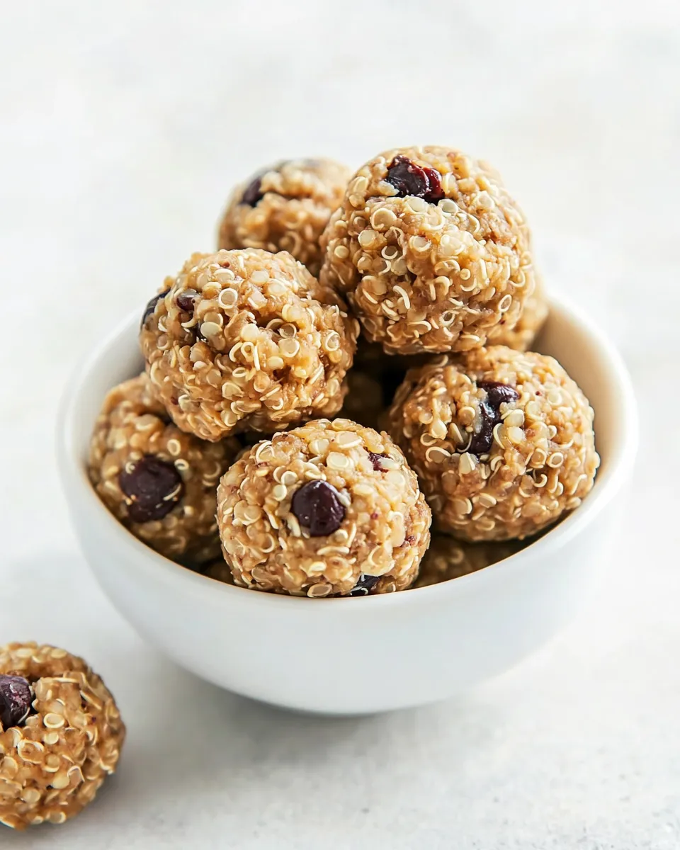 Classic No Bake Peanut Butter Quinoa Energy Balls dish photo