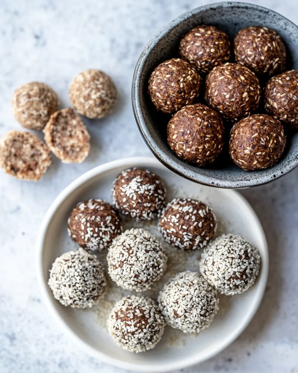 Easy No Bake Protein Power Balls food shot