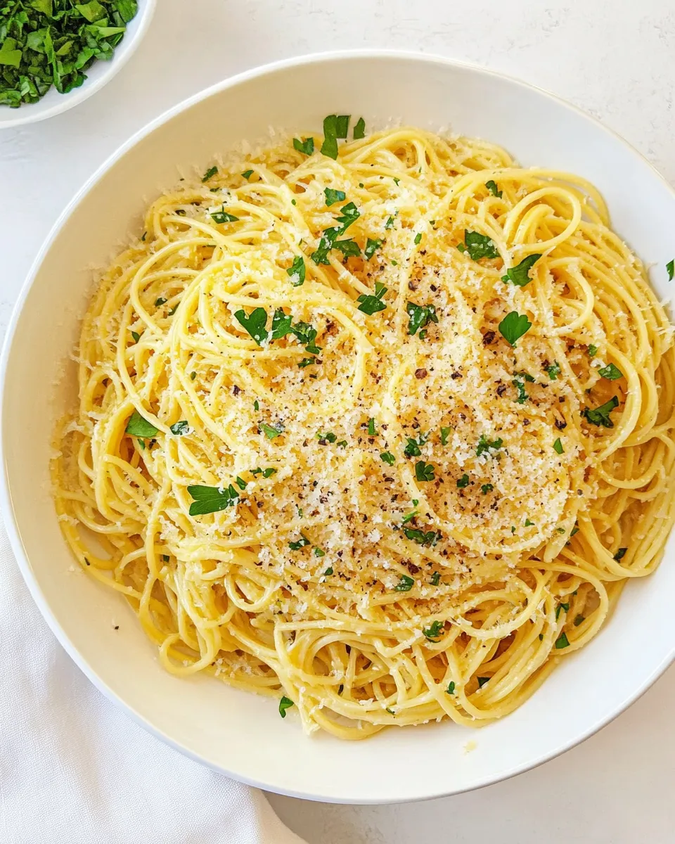 Delicious Old Spaghetti Factory Browned Butter and Mizithra Cheese shot