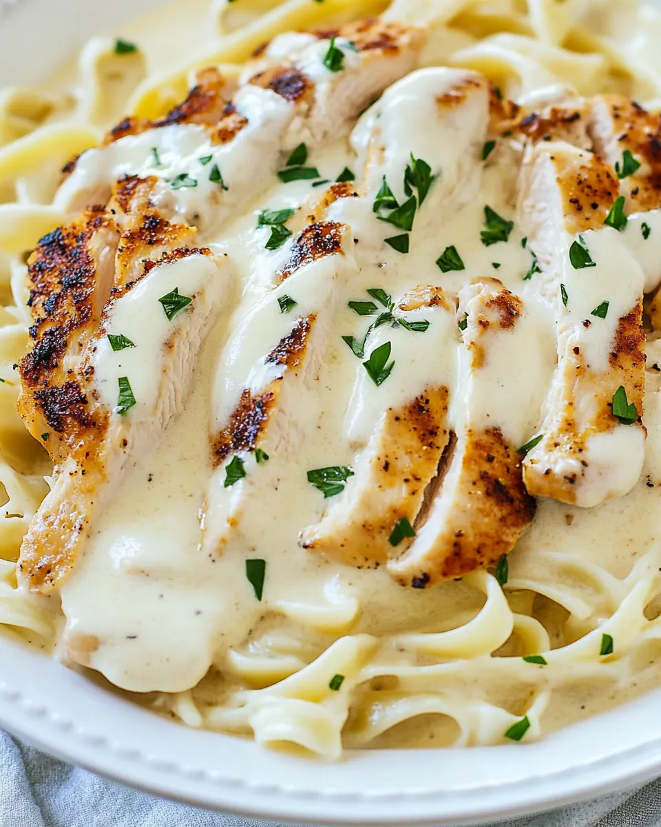 Delicious Olive Garden Chicken Alfredo Copycat Recipe dish photo