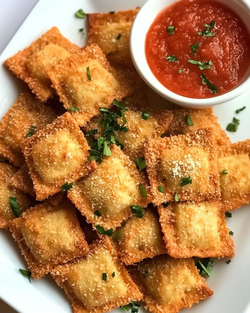 Delicious Olive Garden Toasted Ravioli shot