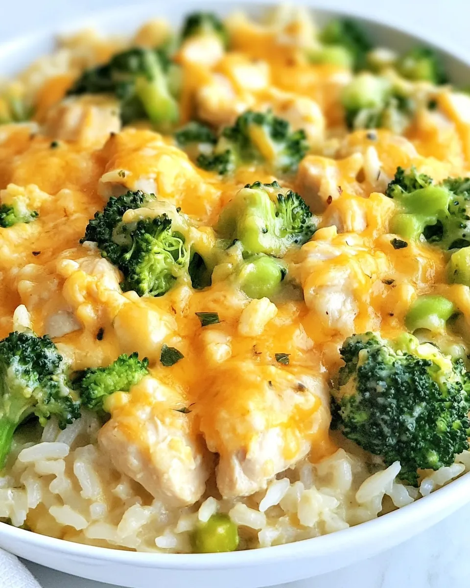 Classic One-Pan Cheesy Chicken, Broccoli, and Rice image