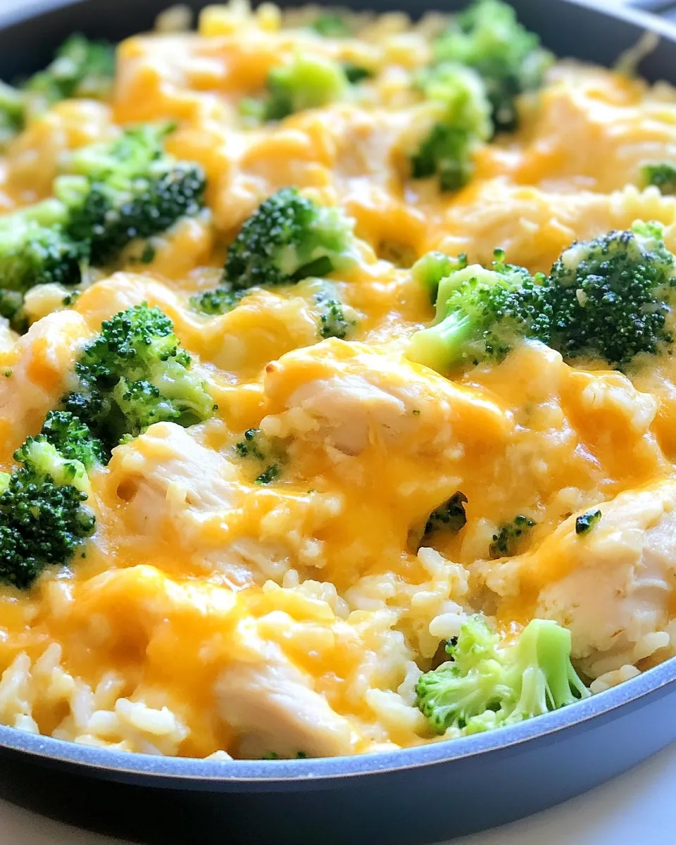 Delicious One-Pan Cheesy Chicken, Broccoli, and Rice dish photo