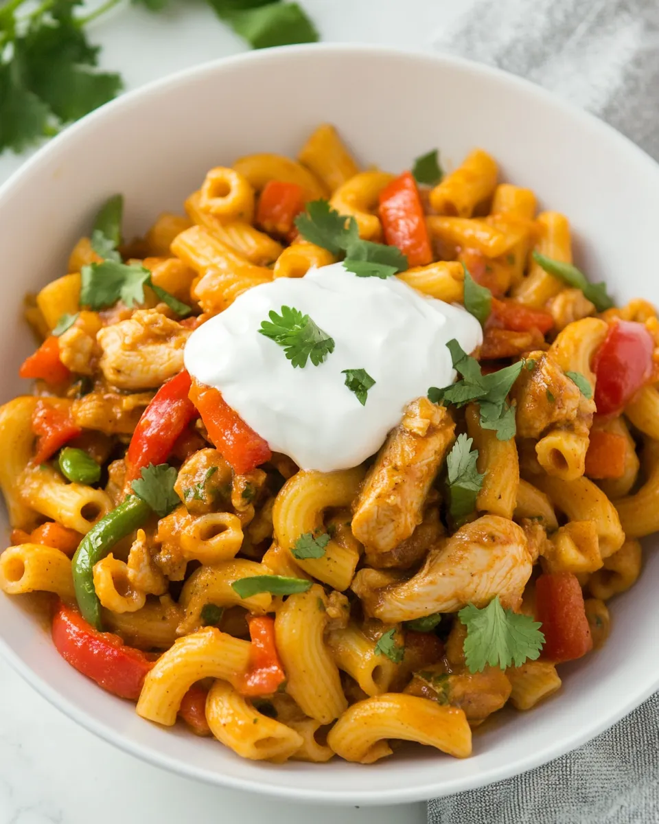 Quick One-Pan Chicken Fajita Pasta recipe photo