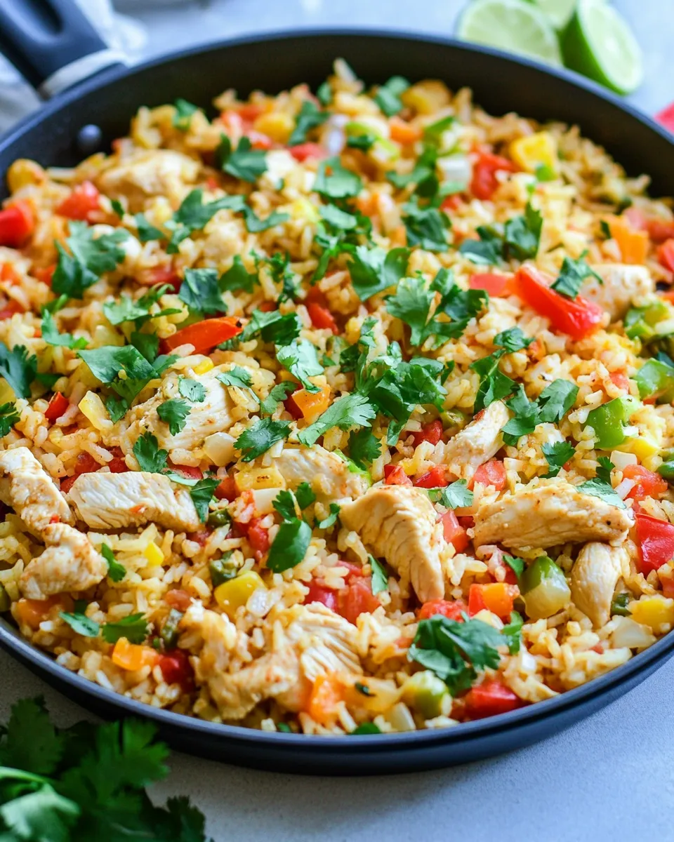Classic One-Pan Chicken Fajita Rice dish photo