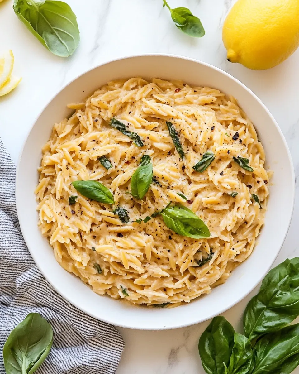 Delicious One-Pan Creamy Lemon Orzo image