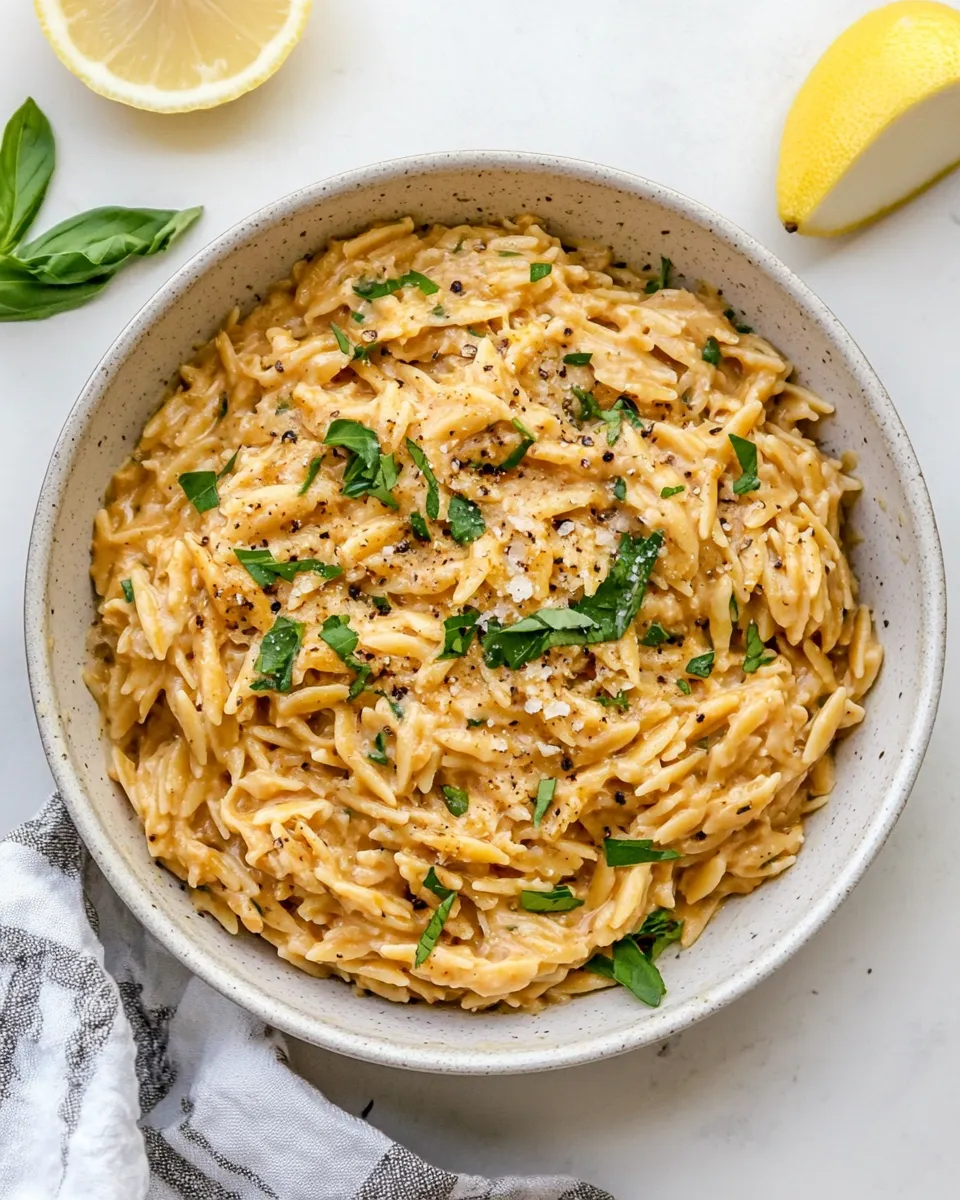 Healthy One-Pan Creamy Lemon Orzo recipe photo
